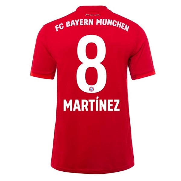 Maillot Football Bayern Munich NO.8 Martinez Domicile 2019-20 Rouge